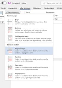 comment créer une page en mode paysage dans word